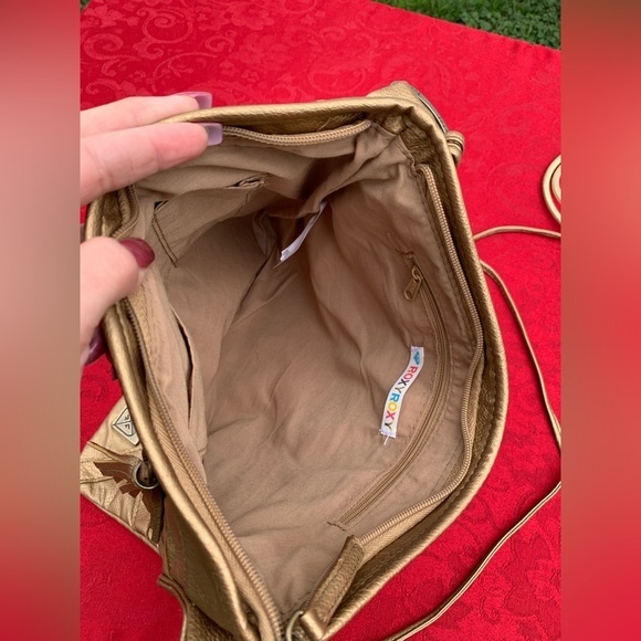 Roxy Purse metallic bronze Y2k‎ bag spring summer tassel braided - Picture 8 of 9